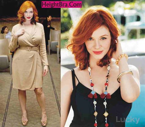 Christina hendricks bra size - Her eyes look magical with or without any eye makeup. Such a natural beauty Hendricks is! Image: Starfrenzy/bigstockphoto.com. Height: 5 ft 7 in or 1.71 m. Weight: 143 pounds (65 kg) Figure: Voluptuous. Body Measurements: 106-73-99 cm or 42-29-39 in. Breast Size: 42 inches. Bra Size: 36DD.